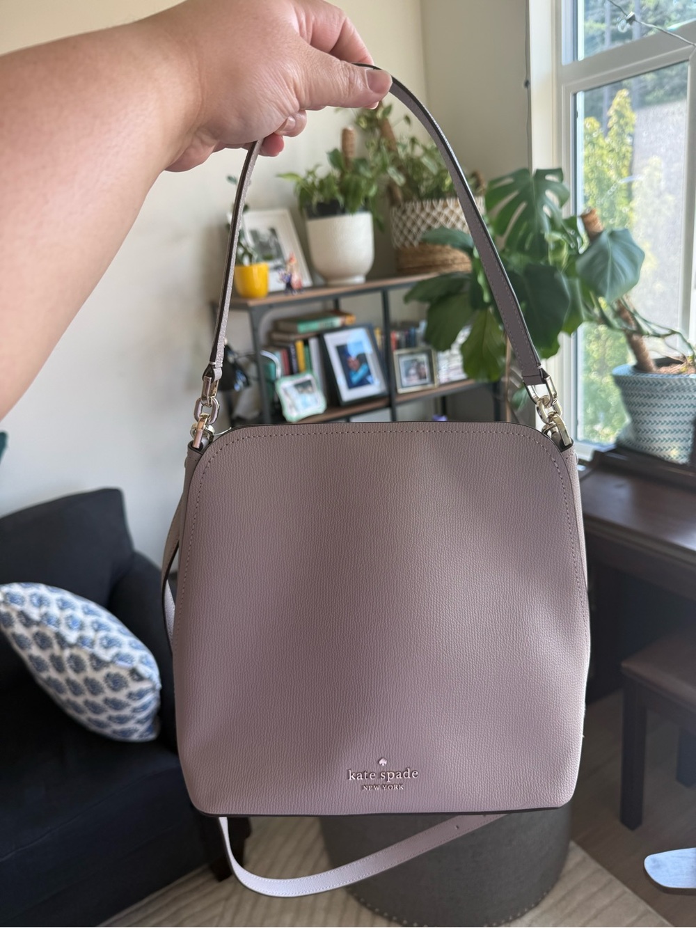 kate spade Darcy Bucket back grey Shoulder Bag